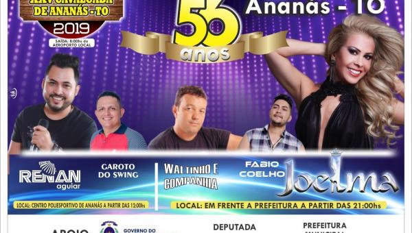 Ananás comemora 56 anos de emancipação política com cavalgada e show da cantora paraense Joelma do Calypso