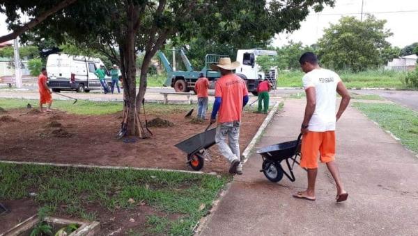 ARAGUATINS: Presos ajudam na revitalização de praças