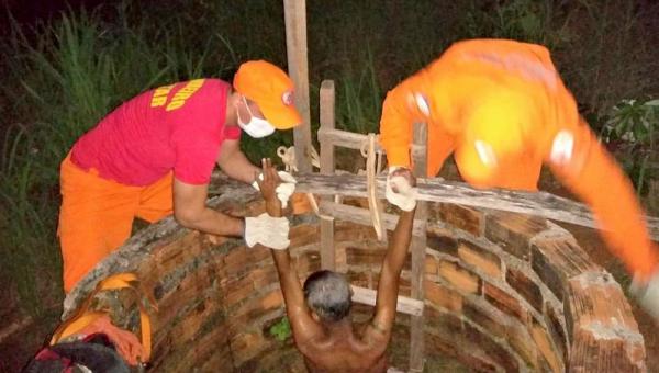 BOAS NOTICIAS: Bombeiros militares resgatam homem após queda em cisterna em Gurupi