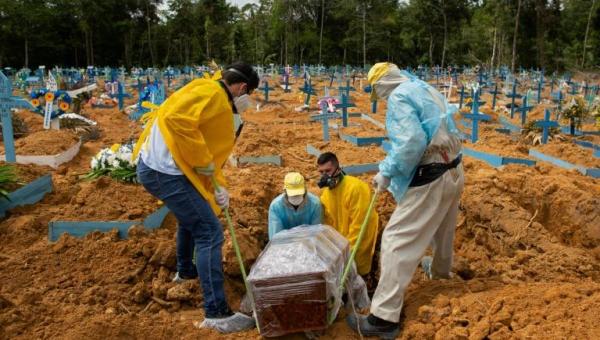 CAOS: Brasil registra mais 1.059 mortes por Covid neste sábado