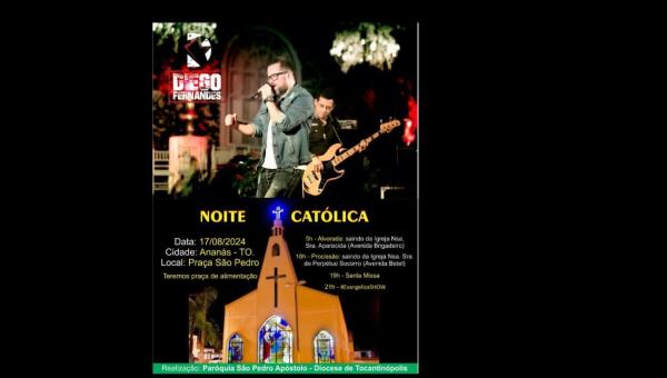 Ananás celebra a fé com Diego Fernandes  em um evento de devoção com a comunidade católica 

