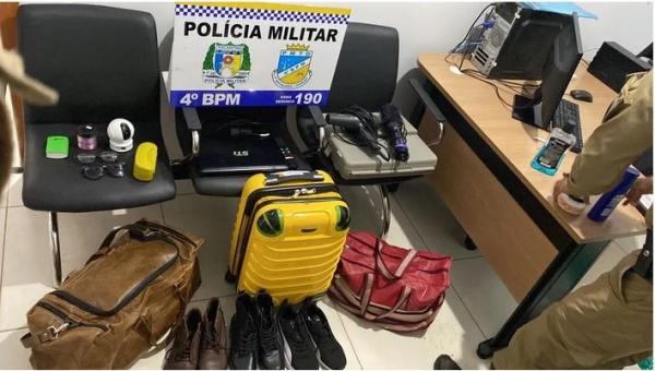 Bandidos ao roubarem casa, comem doces, furtam vários objetos e acabam presos