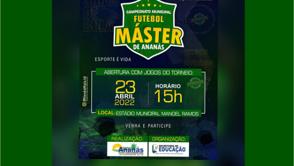 Campeonato de Futebol Master iniciará neste sábado em Ananás