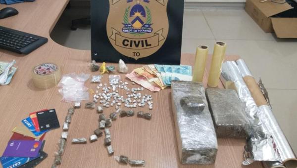 Casal é preso por tráfico de drogas com  mais de 2kg de entorpecentes em Araguaína 