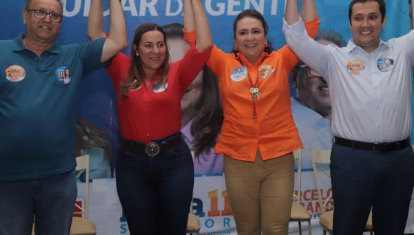 Deputada Dulce e Marcelo Miranda embarcam na campanha da senadora Kátia à reeleição
