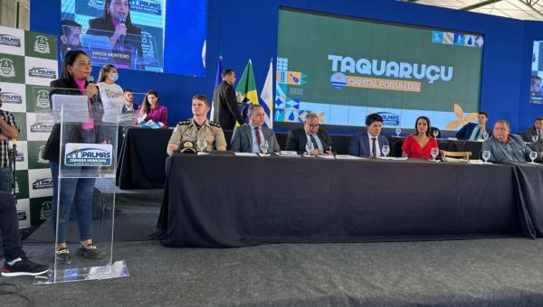 Deputada Vanda prestigia Taquaruçu Capital por um dia e solicita parceria para construção do Parque da região norte
