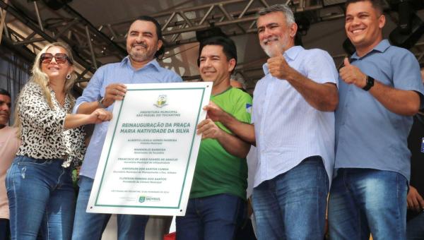 Deputado Amélio destina emenda para aniversário de São Miguel do Tocantins e participa da entrega de obras