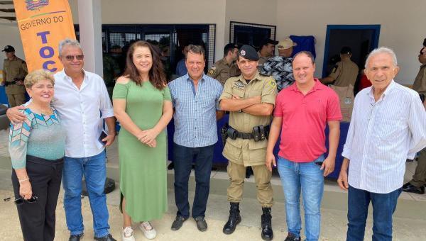 Deputado Fabion Gomes, ao lado de autoridades e lideranças, participa de cerimônia de entrega de Companhia Independente da Polícia Militar em Xambioá
