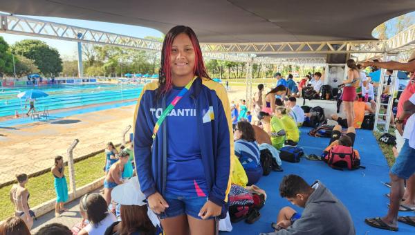 Dos rios da aldeia para as piscinas, indígena tocantinense estreia nos Jogos da Juventude