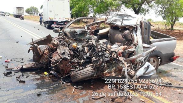 Duas pessoas morrem em acidente na BR 153 próximo à Wanderlândia 