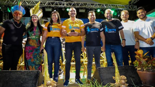 Durante abertura dos jogos Escolares Indígenas do Tocantins Wanderlei Barbosa destaca a importância de fortalecer a identidade cultural dos povos tradicionais