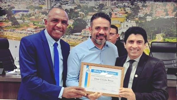 Edson Gallo, Secretário de Esportes, Cultura e Lazer de Araguaína, recebe Moção de Aplausos na Câmara Municipal de Araguaína
