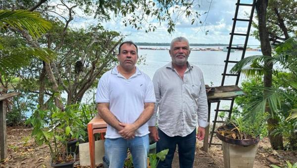 Em Araguatins, o secretário Wlademir se reuniu com o prefeito Aquiles da Areia para tratar das demandas da Segurança Pública