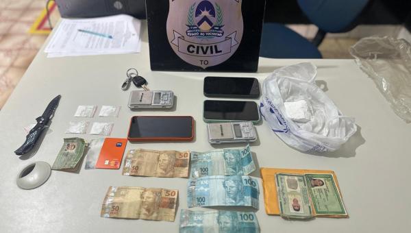 Em Araguatins, Polícia Civil cumpre mandados de busca e prende dois homens por tráfico de drogas 