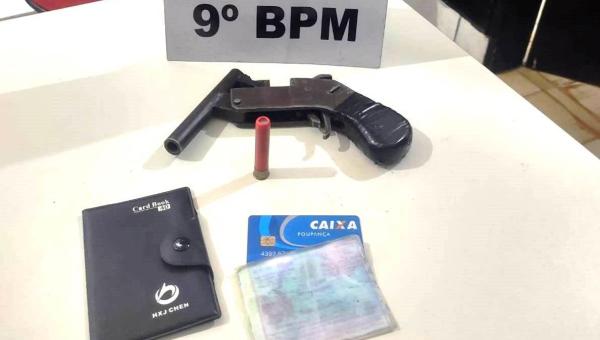 Em São Miguel, PM apreende arma de fogo e prende dois suspeitos de praticar roubo no Maranhão