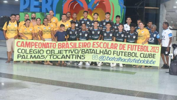 Estudantes do Tocantins se preparam para as disputas do Campeonato Brasileiro Escolar de Futebol Masculino em Recife (PE)