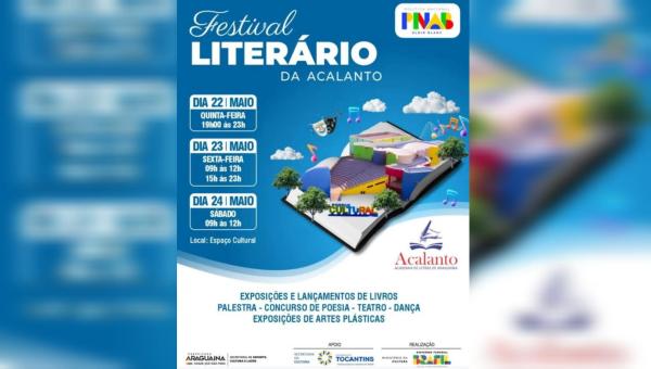 Festival Literário da Acalanto promete valorização da Literatura e Artes em Araguaína