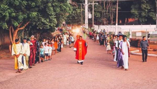 Fiéis católicos iniciam celebração da Semana Santa em Xambioá 
