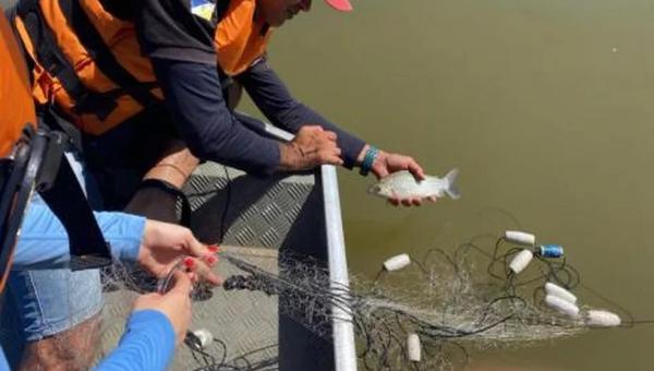 Fiscalização ambiental, em Araguaína, apreende material de pesca predatória 