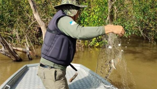 Fiscalização do Naturatins apreende 2 mil metros de redes de pesca no norte do Estado