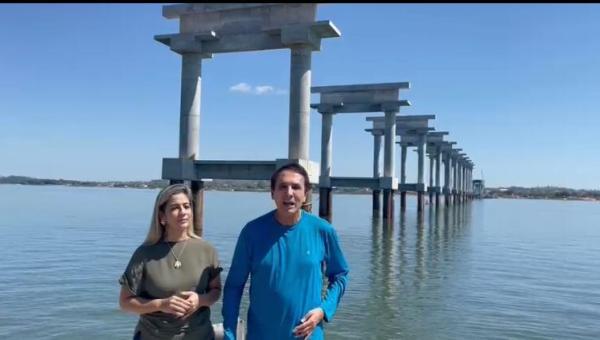 Gaguim visita obra da Ponte que liga Xambioá a São Geraldo no Pará e destaca trabalho de parceria com Eduardo Gomes 