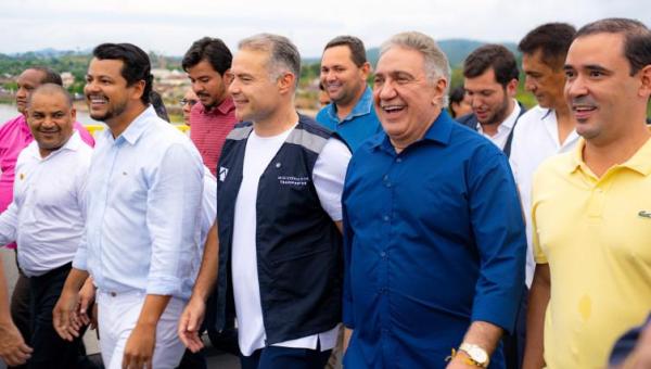 Governador Laurez Moreira e ministro Renan Filho vistoriam obras da Ponte de Xambioá e anunciam entrega para novembro