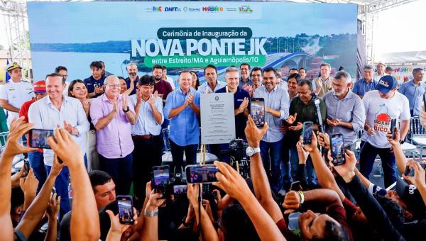 Governador Wanderlei Barbosa e ministro Renan Filho entregam nova ponte JK, símbolo de integração entre Tocantins e Maranhão
