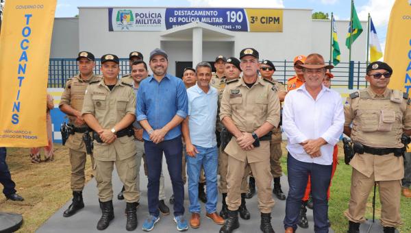 Governador Wanderlei Barbosa inaugura destacamento da Polícia Militar em Brasilândia e entrega obras no município