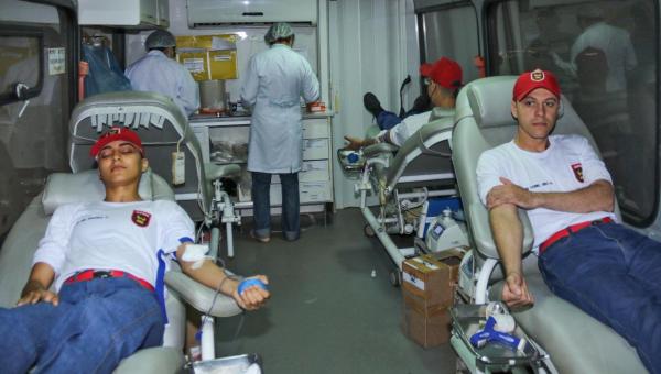 Hemocentro realiza coleta externa de sangue no Quartel do Comando Geral do Corpo de Bombeiros Militar