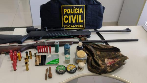 Homem ameaça companheira, mas acaba  preso por posse de armas de fogo em Luzimangues