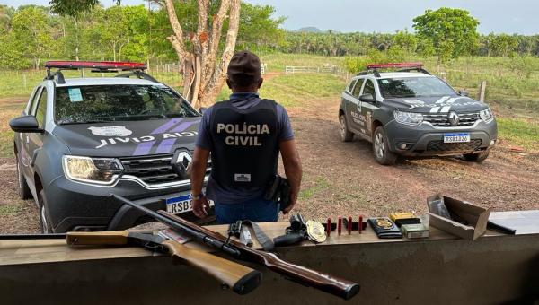 Homem é preso em flagrante por posse irregular de armas de fogo no Norte do Estado 