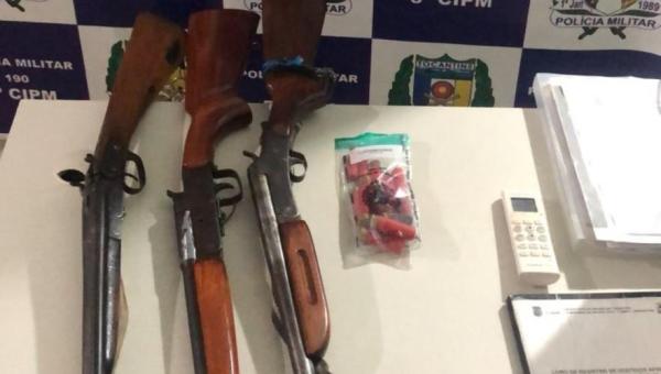 Homem é preso por posse ilegal de arma de fogo na cidade de Riachinho