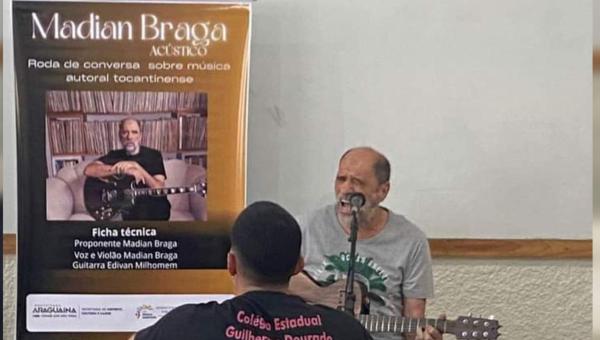 Madian Braga realiza atividades de apresentação de suas músicas autorais à comunidade de Araguaína 