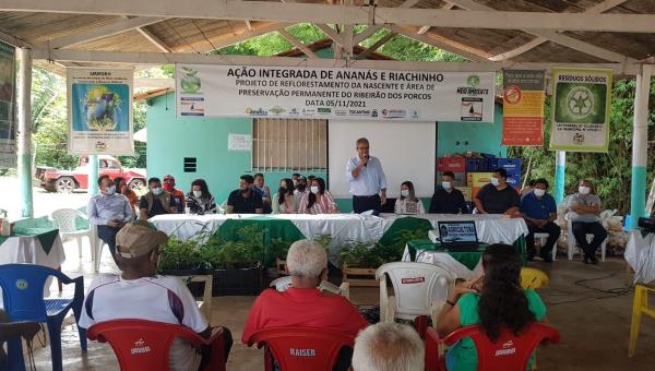 Meio Ambiente realiza ação integrada de preservação ambiental entre Ananás e Riachinho