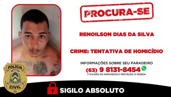 Membro de facção criminosa investigado por crime de tentativa de homicídio é procurado pela Polícia Civil