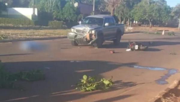 Motociclista morre ao ser atingido por caminhonete em Palmas 