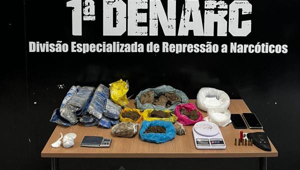 Na Capital,  Polícia Civil estoura ponto de armazenamento de entorpecentes e prende traficante

