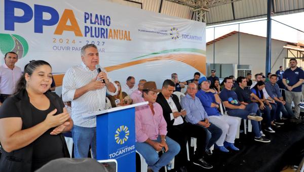 O governador em exercício, Laurez Moreira, destaca a importância da população na construção de um planejamento de Governo na Consulta Pública do PPA em Colinas