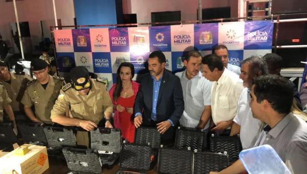 Para combater o crime forças de segurança do Tocantins receberam veículos, armas e equipamentos de informática. 