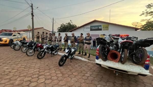 PMTO apreende oito motocicletas e interdita evento irregular que colocava público em risco em Aguiarnópolis