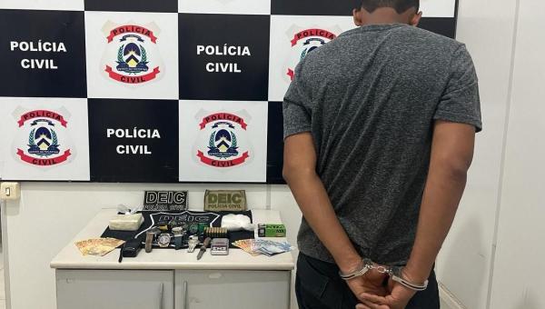 Polícia Civil prende homem investigado por assaltos e apreende drogas e munições 


