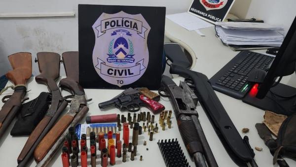 Polícia Civil prende quatro pessoas no Bico do Papagaio por posse ilegal de arma de fogo 