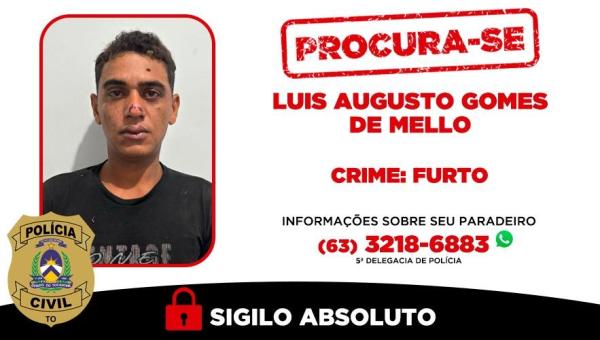 Polícia Civil procura suspeitos de furto e roubo na região sul de Palmas