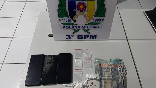 Polícia Militar apreende adolescente infrator e localiza celular furtado e drogas em Goiatins