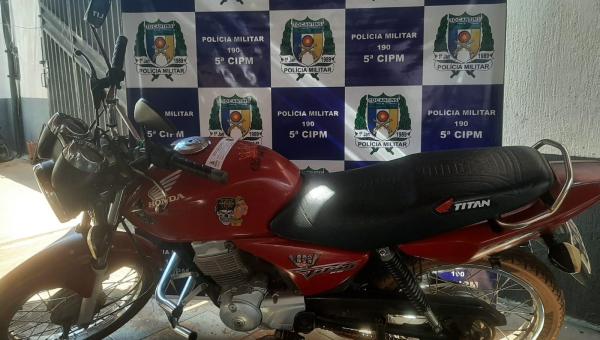 Polícia Militar apreende motocicleta com registro de furto/roubo em Palmeiras do Tocantins