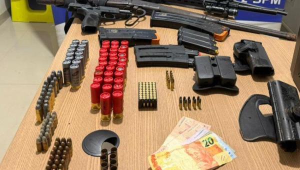 Polícia Militar prende homem com arsenal e veículo roubado em Araguaína