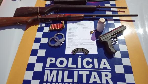 Polícia Militar prende homem com mandado de prisão em aberto por homicídio em Pedro Afonso