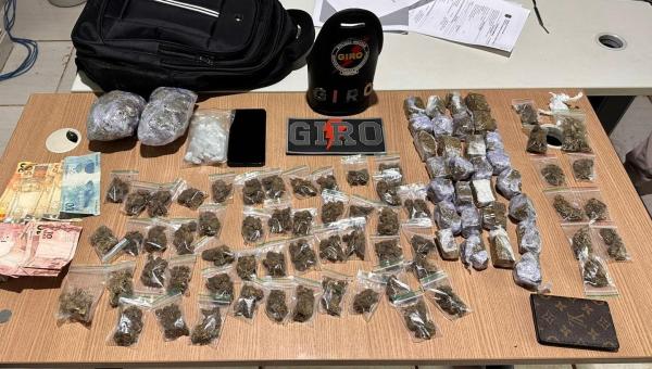 Polícia Militar prende homem de 22 anos por tráfico de drogas em Palmas