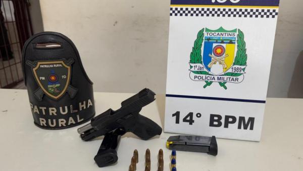 Polícia Militar prende homem por porte ilegal de arma de fogo em Palmerante