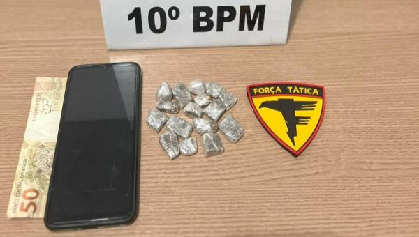 Polícia Militar prende homem por tráfico de drogas em Conceição do Tocantins